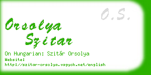orsolya szitar business card